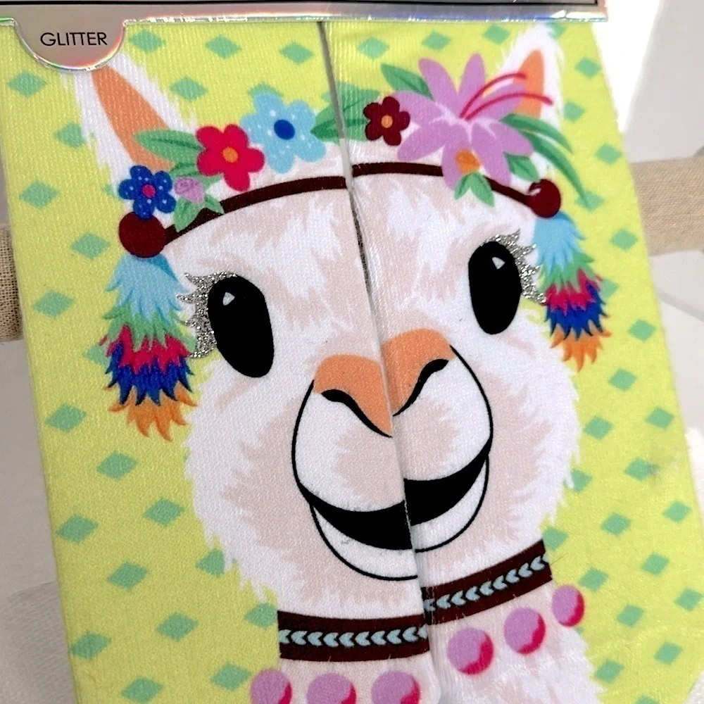 LIVING ROYAL Party Llama Glitter Ankle Sock OSFM